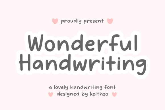 提案封面靠一行Wonderful Handwriting过稿