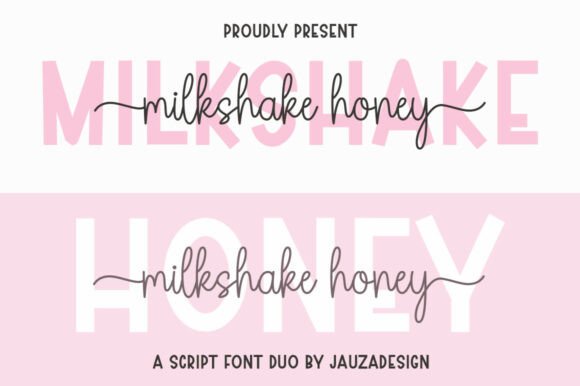 用 Milkshakehoney 做品牌标识，粗细对比是灵魂