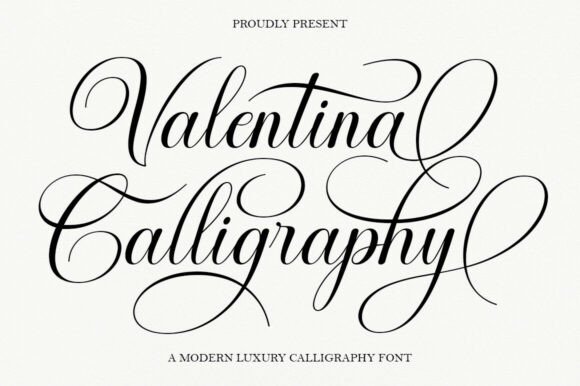 潮流海报的Valentina Calligraphy