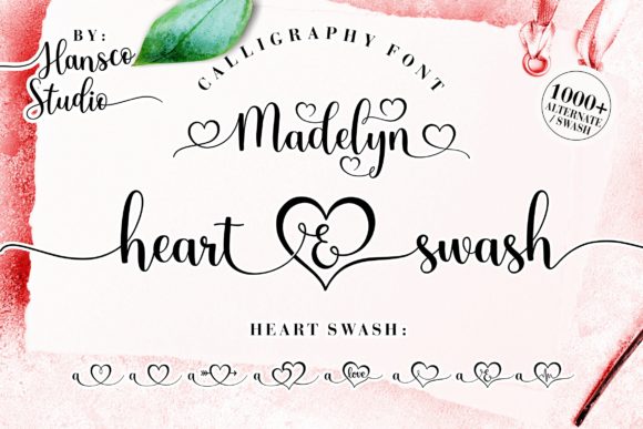 Madelyn Heart字体下载|签名水印装饰体