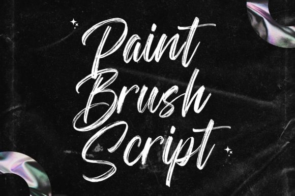 做包装标题选 Paint Brush Script