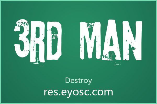 3rd Man，数字标记的破坏字体
