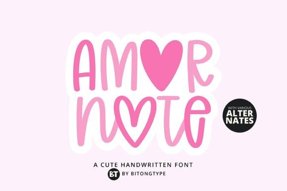 Amor Note，儿童视觉的俏皮手写体