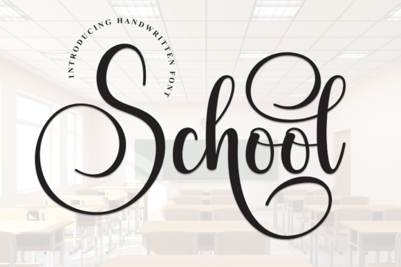 做婚礼卡片缺字体？「School」就是你要找的