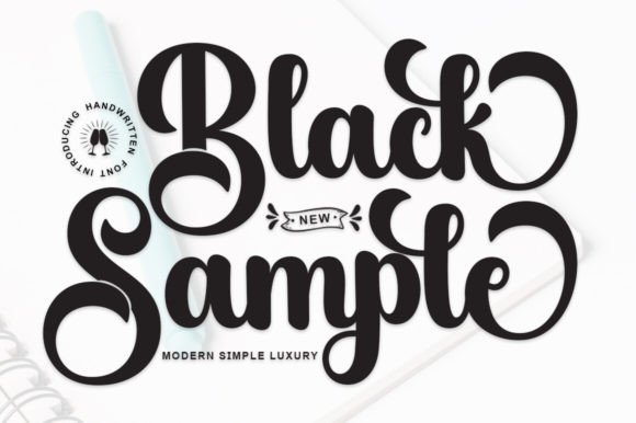 做婚礼卡片缺字体？「Black Sample」就是你要找的
