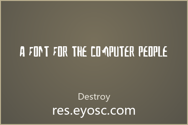 社媒封面故障文字A font for the computer people