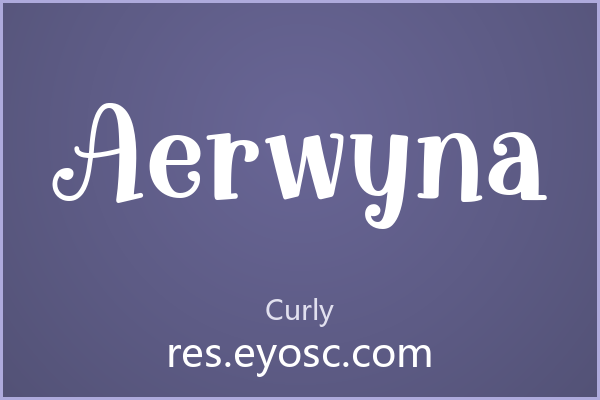 封面标题想带点奇幻气质 看看 Aerwyna