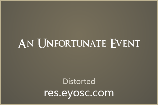 An Unfortunate Event 适配专辑封面