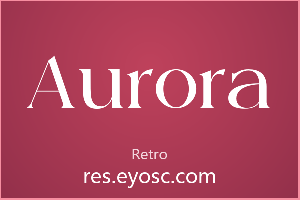 细如针尖却不弱，Aurora的衬线态度