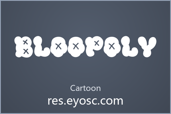 做卡通标题缺字体？「Bloopoly」就是你要找的