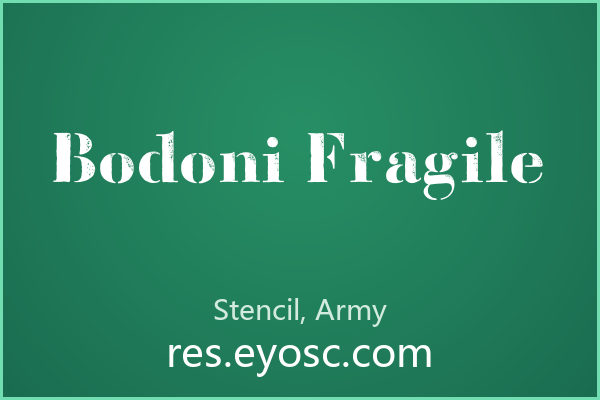 Bodoni Fragile，旧时代遗下的精致碎片