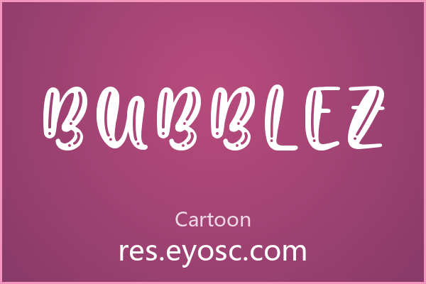 做温暖俏皮设计缺字体？「Bubblez」就是你要找的