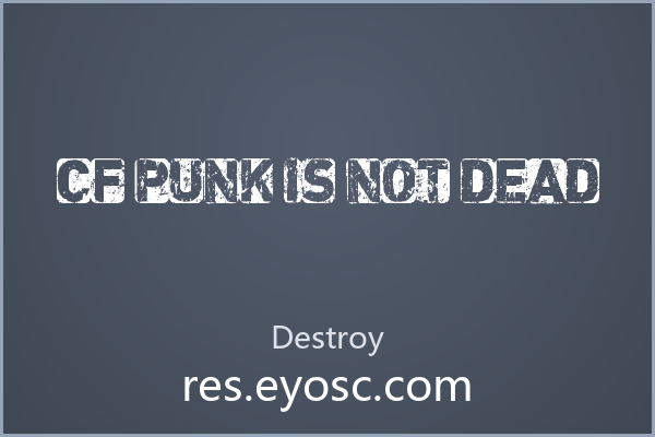 CFPunkisnotDead评测：适合海报主标题吗？