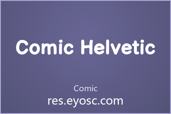 做卡通缺字体？「Comic Helvetic」就它