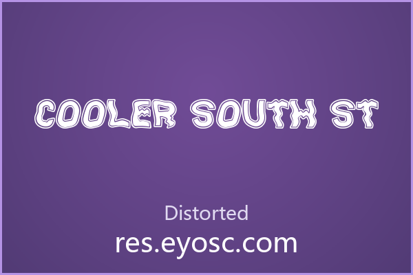 贴纸层叠效果的手绘字体 Cooler South St