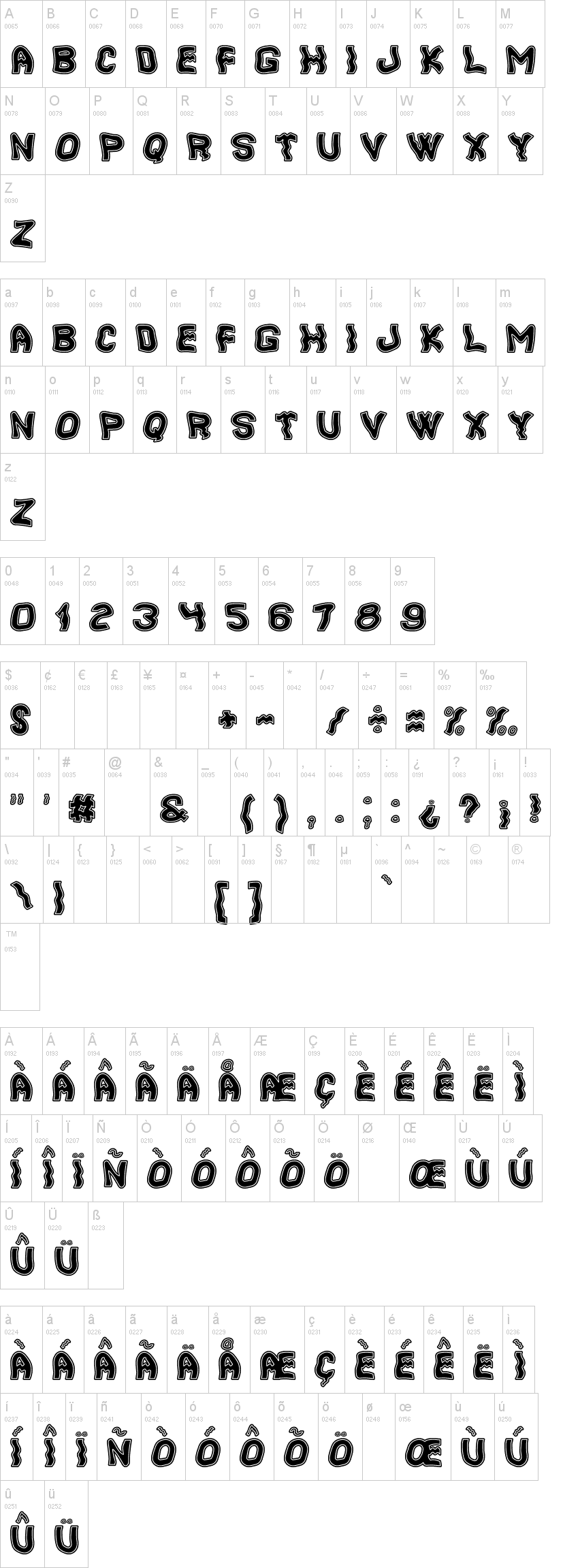 Cooler South St 字体字形表