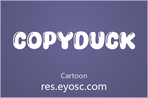 Copyduck：小圆点加身的卡通手写字体