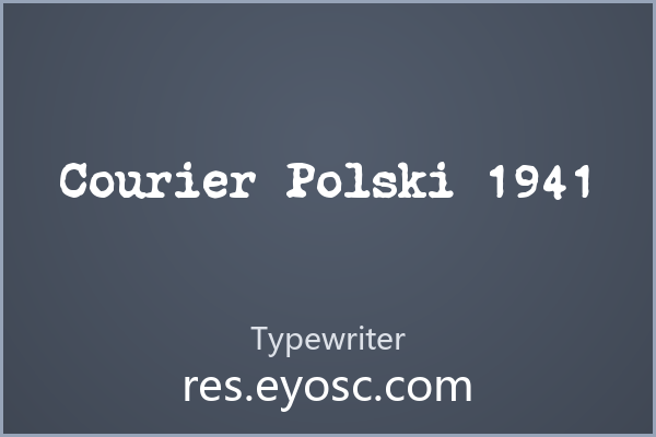 拿 Courier Polski 1941 做店招，复古感自动拉满