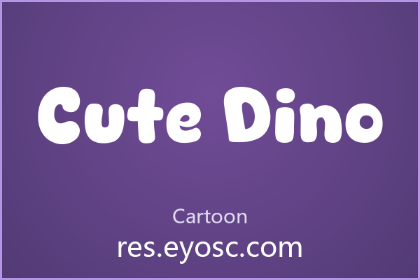 做儿童插画缺字体？「Cute Dino」就是你要找的