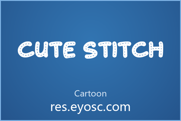Cute Stitch 字体下载 | 缝线卡通体