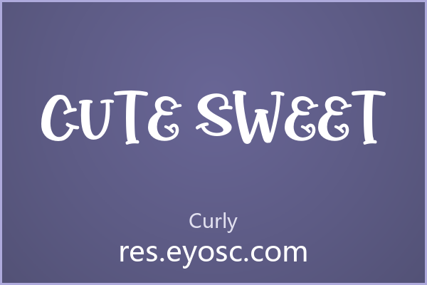 Cute Sweet，俏皮花体让标题有表情