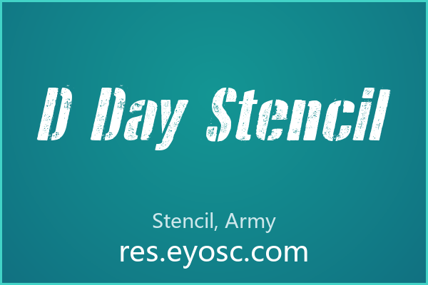 版面缺点粗粝感？选 D Day Stencil
