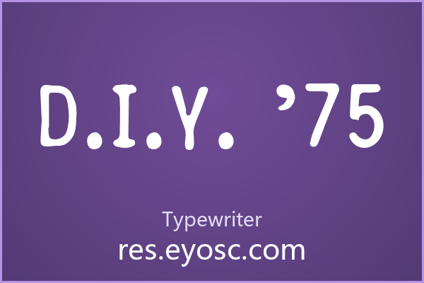 圆点引号的手写体 D.I.Y. ’75