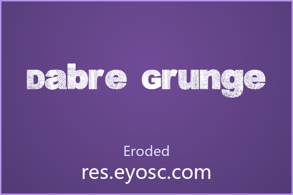 拿 Dabre Grunge 做海报标题，大字号才对它味