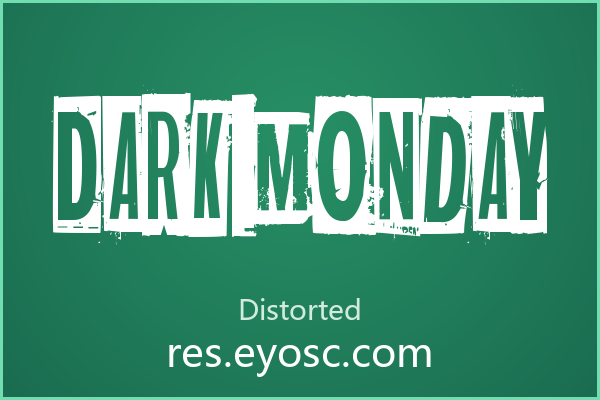 Dark Monday，破损白框里的粗犷张力