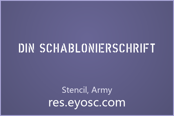 DIN Schablonierschrift 的镂空结构提升签名水印的识别度