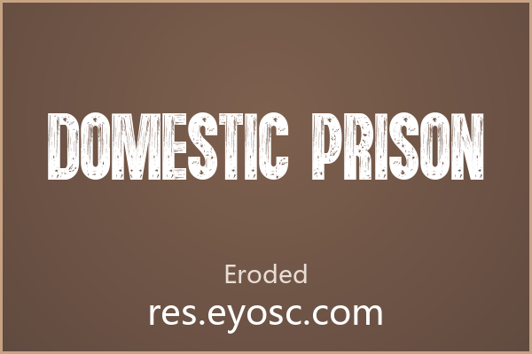 Domestic Prison 纹理让促销标题更粗犷