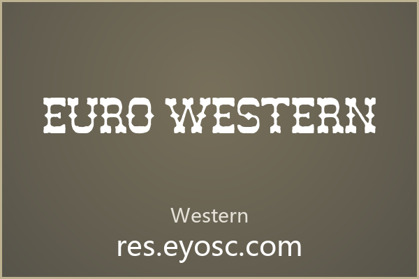 Euro Western：小孩断蜡笔写的西部字母
