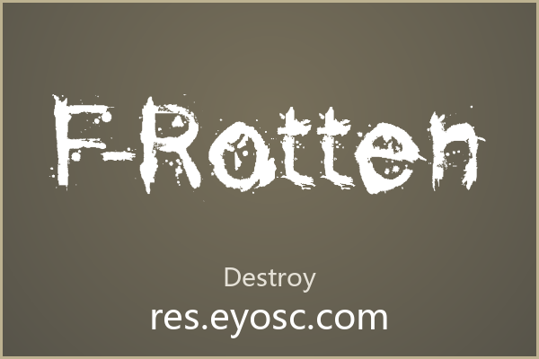 做恐怖主题设计的你该试试 F-Rotten