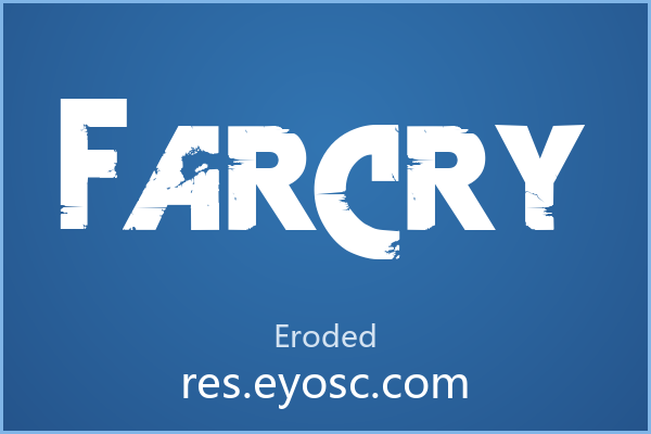 商业提案版面上FarCry的粗犷裂痕