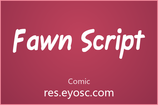 做卡通标题缺字体？「Fawn Script」就是你要找的