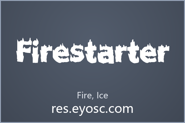 火焰锯齿边缘的狂野字体 Firestarter