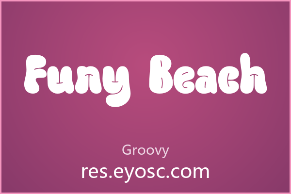 小箭头装饰的圆润手写体 Funy Beach