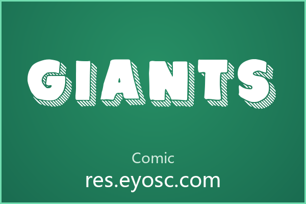 「Giants」：底部阴影排线打造的粗犷立体字体