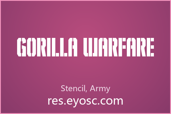 Gorilla Warfare 字体下载 | 婚礼纸品硬朗演绎