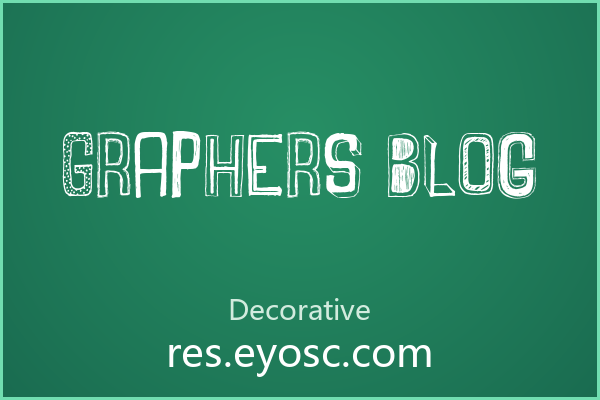 海报标题 Graphers Blog 自带手工毛边