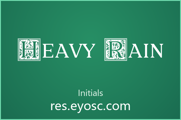 翻开画报 Heavy Rain 首字撑起整面质感