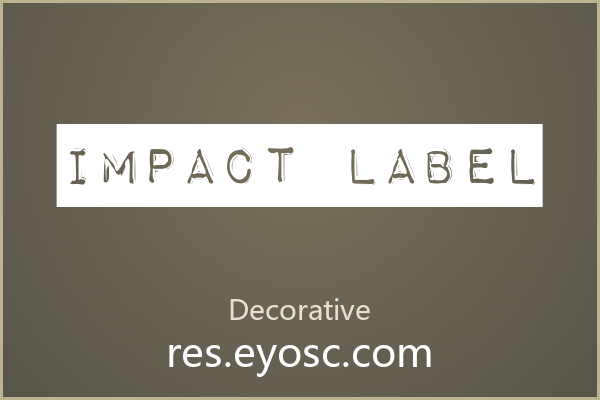 为什么「Impact Label」适合做海报主标题