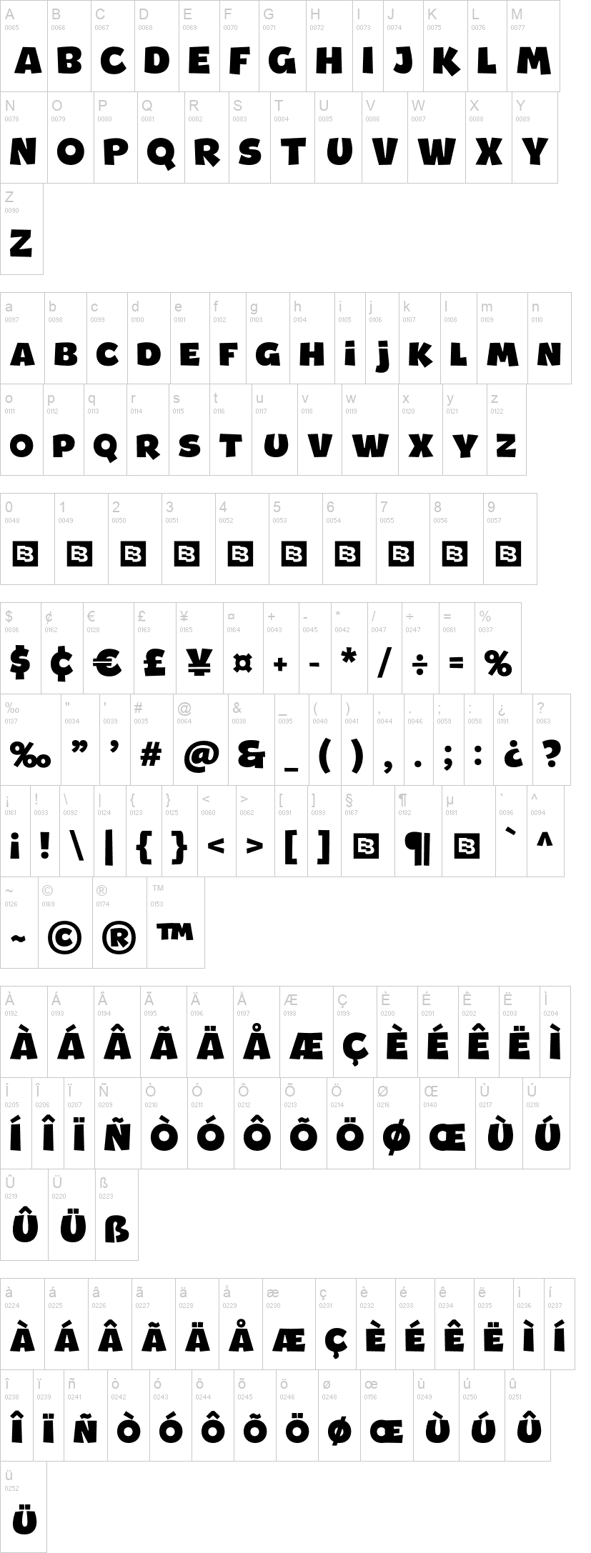 Jumbo Sale 字体字形表
