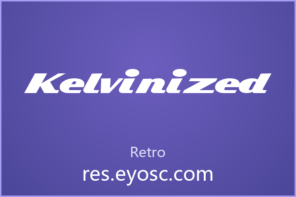 向右倾斜的圆角无衬线 Kelvinized