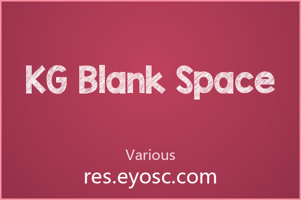 包装标题用KG Blank Space斜线变身涂鸦