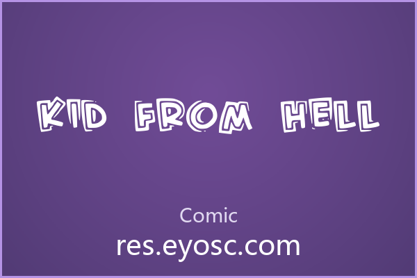 Kid From Hell，复古漫画的气泡手写