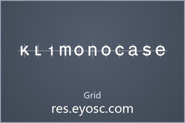 KL1MonoCase，横线贯穿的几何无衬线
