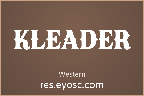 做复古标题缺字体？「Kleader」就是你要找的