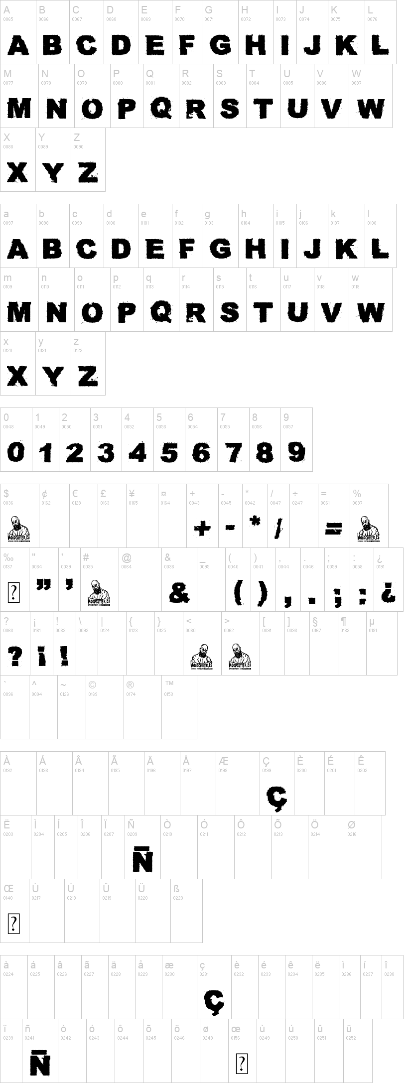 La Super Destrozada 字体字形表