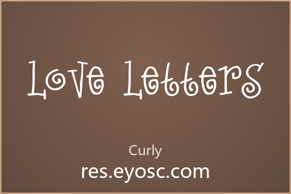 Love Letters字体下载|梦幻卷曲手写体